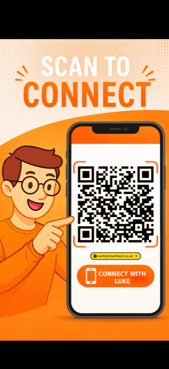 Business card displayed inside the app